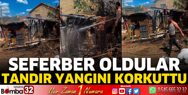 Tandır yangını korkuttu