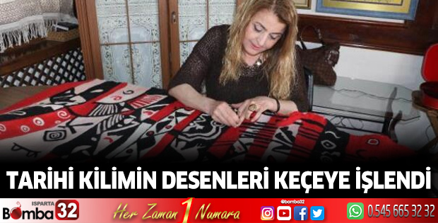 Tarihi Kilimin Desenleri Keçeye İşlendi