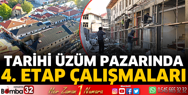 Tarihi Üzüm Pazarında 4. etap çalışmaları 