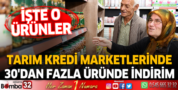 Tarım Kredi marketlerinde 30'dan fazla üründe indirim