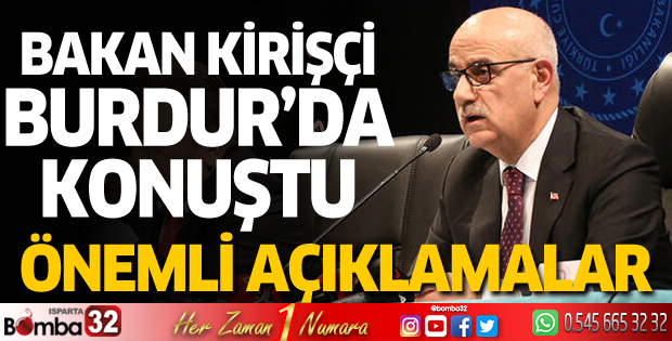 Tarım ve Orman Bakanı Vahit Kirişçi Burdur'da konuştu 