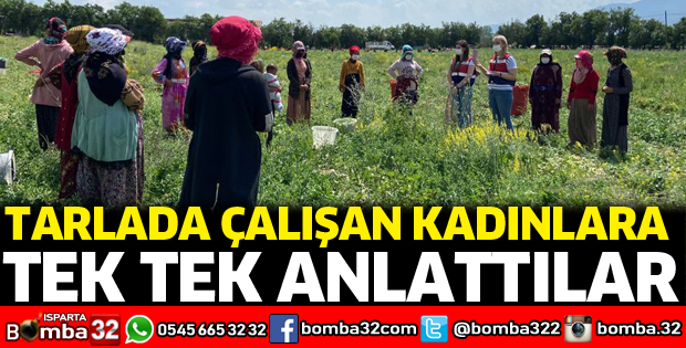 Tarlada çalışan kadınlara KADES'i tanıttılar