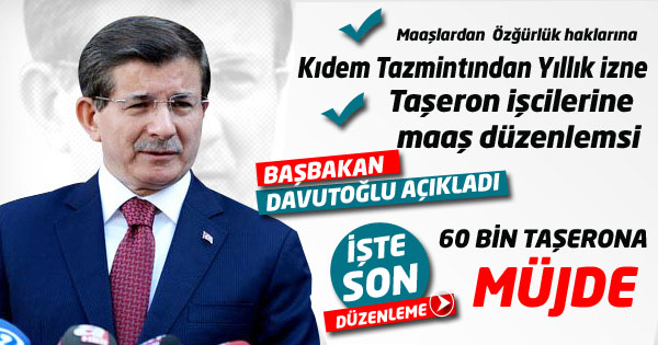 Taşerona Hak ve Maaş düzenlemesi