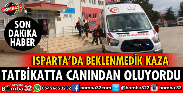 TATBİKATTA AFAD GÖREVLİSİ HALATIN KOPMASI SONUCU DÜŞÜP YARALANDI