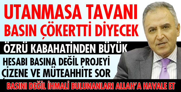TAVAN ÇÖKTÜ FATURAYI BASINA ÇIKARDI