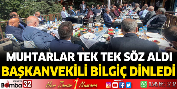 TBMM Başkanvekili Bilgiç muhtarlar ile bir araya geldi