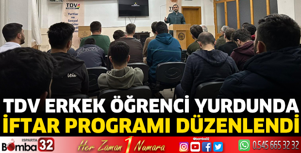 TDV Erkek Öğrenci Yurdunda iftar programı düzenlendi