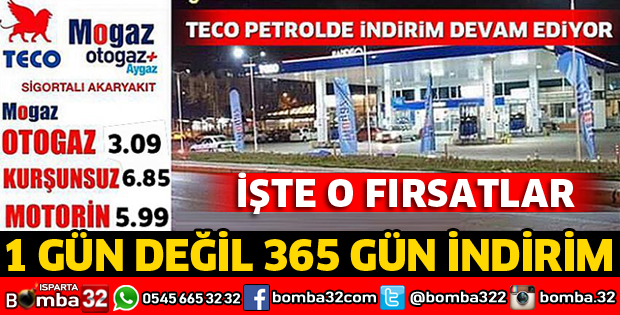 TECO PETROLDE İNDİRİM DEVAM EDİYOR