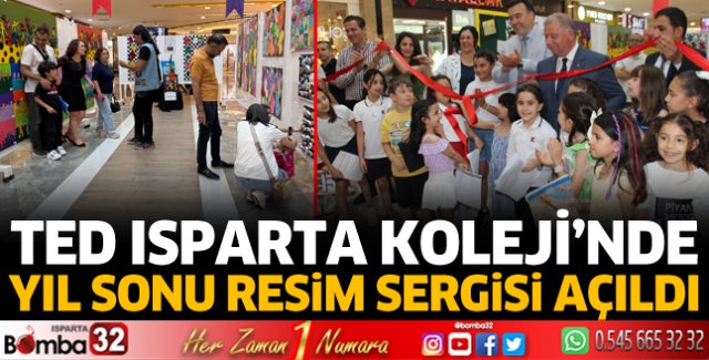 TED Isparta Koleji’nde yıl sonu resim sergisi açıldı