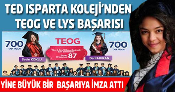 TED Isparta Koleji’nden TEOG ve LYS başarısı