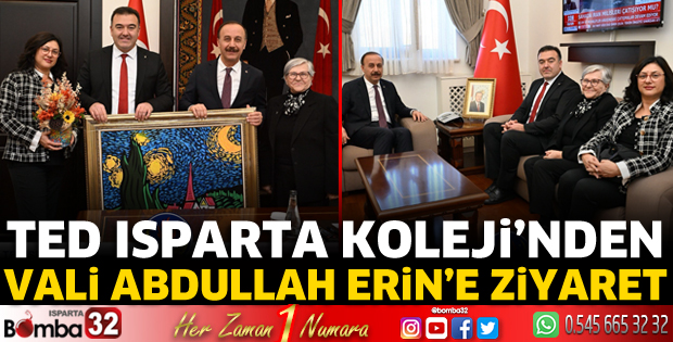 TED Isparta Koleji’nden Vali Erin’e ziyaret