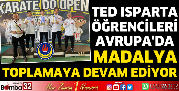 TED Isparta öğrencileri Avrupa’dan madalyayla döndüler