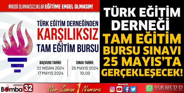 TED Tam Eğitim Bursu Sınavı 25 Mayıs’ta gerçekleşecek!