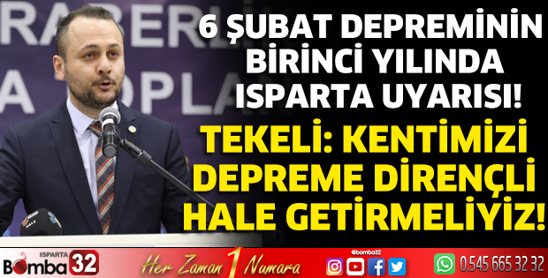 Tekeli: Kentimizi depreme dirençli hale getirmeliyiz!