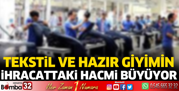 Tekstil ve hazır giyimin ihracattaki hacmi büyüyor