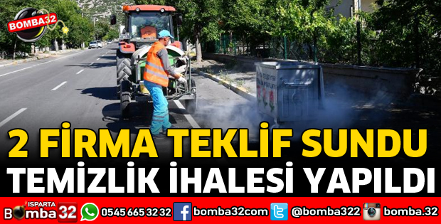 TEMİZLİK İHALESİNE 2 FİRMA KATILDI