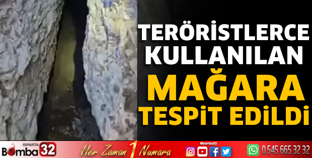 Teröristlerce kullanılan mağara tespit edildi
