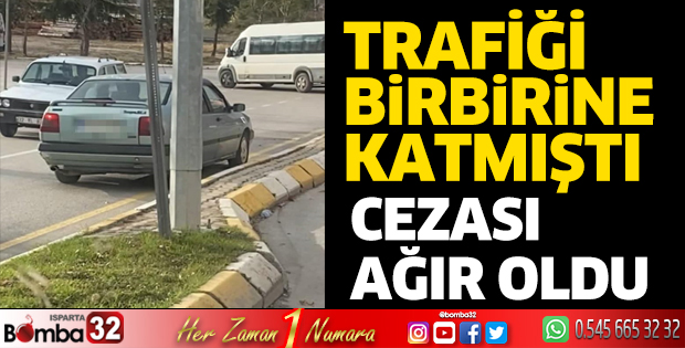 Ters yönde giden sürücüye ceza