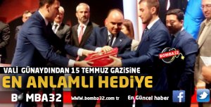  SDÜ DE 15 TEMMUZ  GAZİSİNE  EN ANLAMLI  HEDİYE 