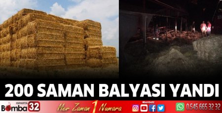  200 saman balyası yandı