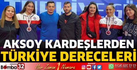  Aksoy kardeşlerden Türkiye dereceleri