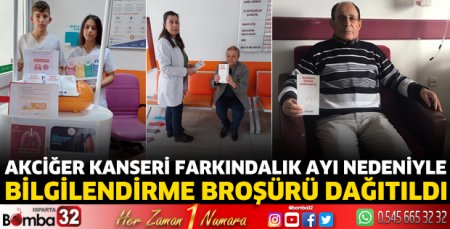  Bilgilendirme broşürü dağıtıldı