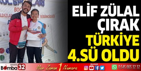  Elif Zülal Çırak Türkiye 4.sü oldu.