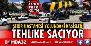  HASTANE ÖNÜNDEKİ KASİSLER TEHLİKE SAÇIYOR ÇÖZÜM BEKLENİYOR 