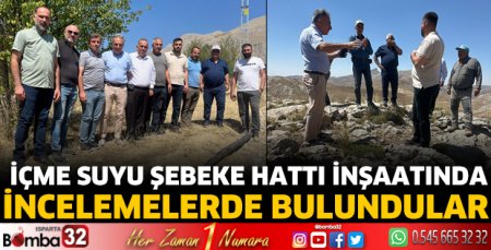  İçme Suyu Şebeke Hattı inşaatı incelendi