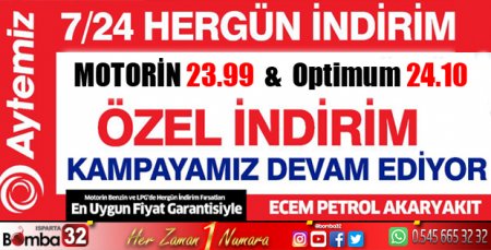  ISPARTA AYTEMİZ PETROL'de ÖZEL İNDİRİM 