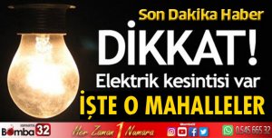   Isparta'da Elektrik Kesintisi