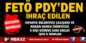  ISPARTA'DA  YENİ KHK KAPSAMINDA 2 KİŞİ GÖREVE İADE EDİLDİ