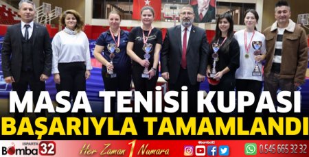  Masa Tenisi Kupası başarıyla tamamlandı