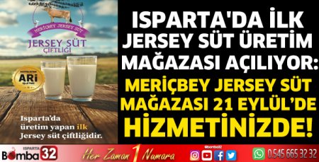  Meriçbey Jersey Süt Mağazası 21 Eylül’de hizmetinizde!