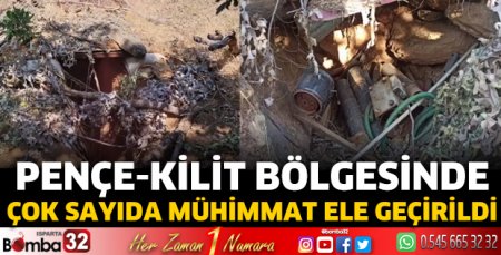  Pençe-Kilit bölgesinde çok sayıda mühimmat ele geçirildi