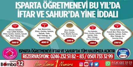  Ramazan Ayına Özel İftar Menüsü