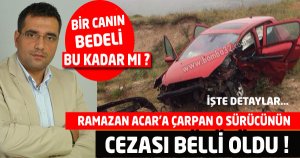  SÜRÜCÜNÜN CEZASI BELLİ OLDU