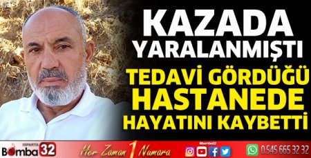  Tedavi gördüğü hastanede hayatını kaybetti 