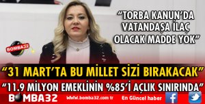  TORBA KANUN’DA VATANDAŞA İLAÇ OLACAK MADDE YOK