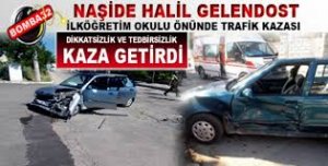  TRAFİK  KAZASI  2 YARALI 