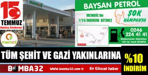  TÜM ŞEHİT VE GAZİ YAKINLARINA %10 İNDİRİM