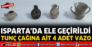  TUNÇ ÇAĞINA AİT 4 ADET VAZO ELE GEÇİRİLDİ