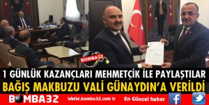 1 GÜNLÜK KAZANÇLARI MEHMETÇİK İLE PAYLAŞTILAR