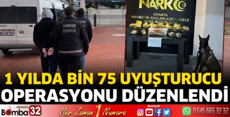 1 yılda Bin 75 uyuşturucu operasyonu düzenlendi 