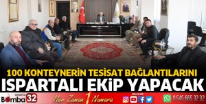 100 konteynerin tesisat bağlantılarını Ispartalı ekip yapacak