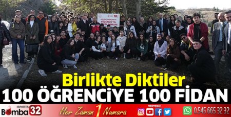 100 öğrenci 100 fidan