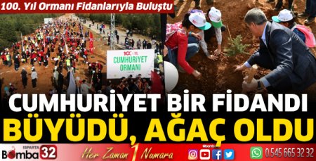 100. Yıl Ormanı fidanlarıyla buluştu
