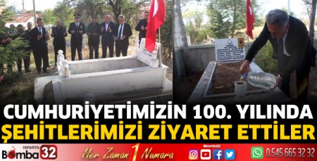 100. Yılımızda şehitlerimizi ziyaret ettiler