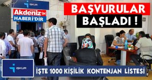 1000 işçilik kontenjan listesi açıklandı