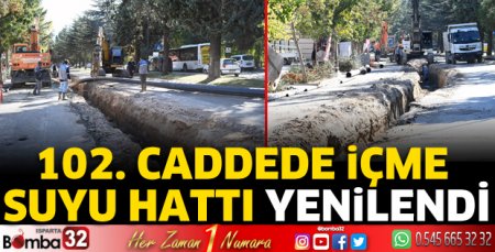 102. caddede içme suyu hattı yenilendi